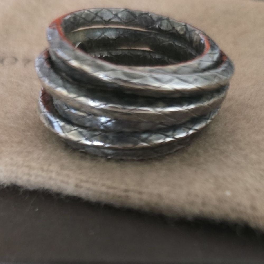 *Vintage* BOTTEGA VENETA Intrecciato Oxydized Ring Sizs 11